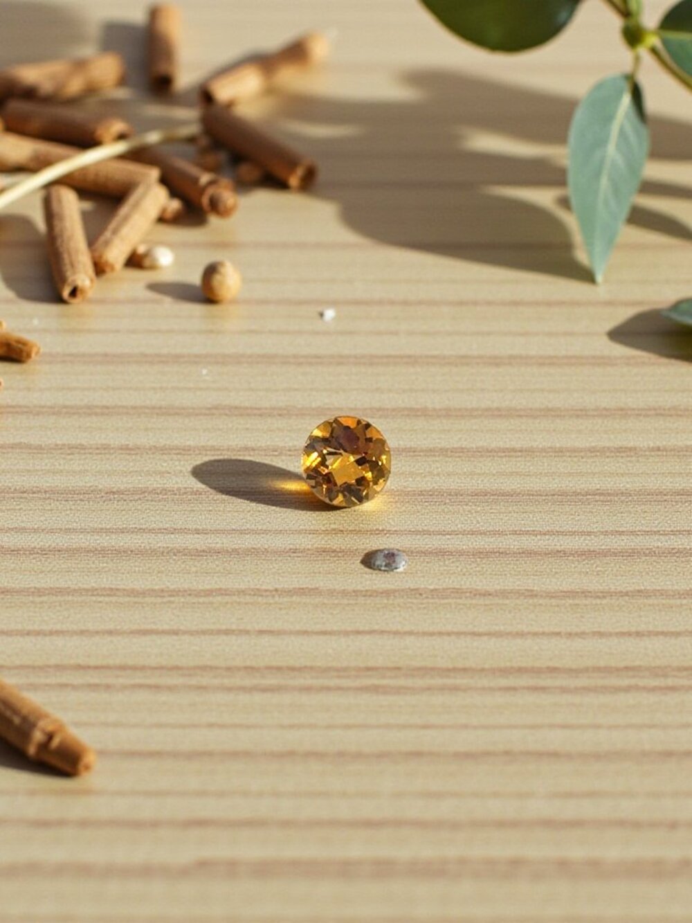 0.74 Carat Round Citrine Gemstone - Live Show Listing